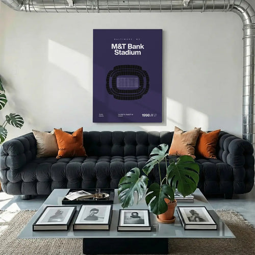 Baltimore Football Stadium Bold Canvas Art