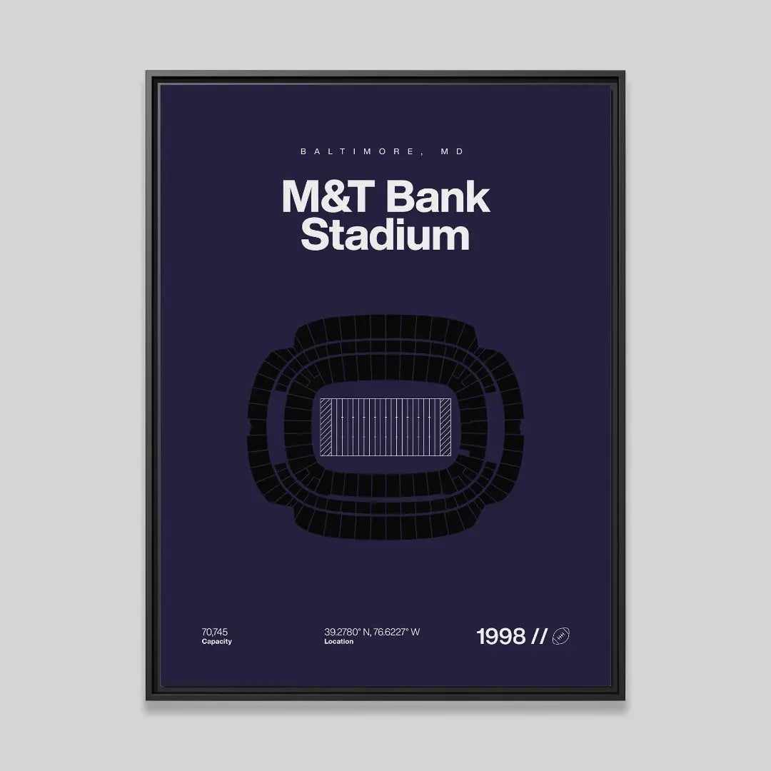 Baltimore Football Stadium Bold Canvas Art