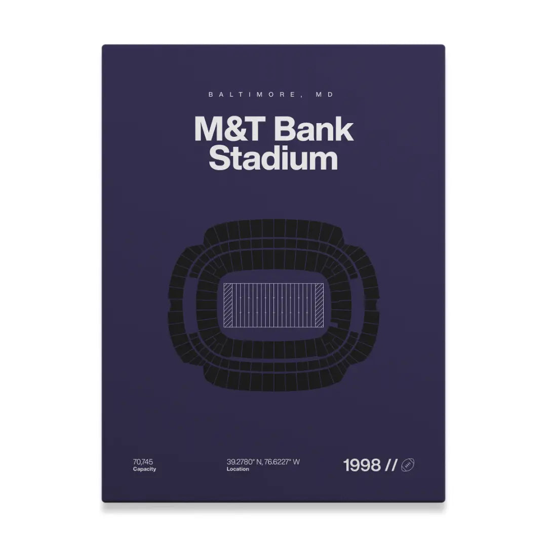 Baltimore Football Stadium Bold Canvas Art