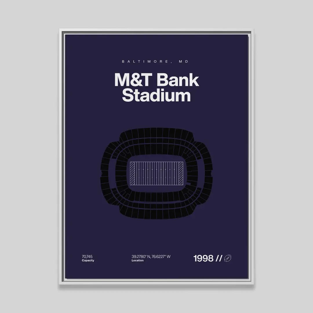 Baltimore Football Stadium Bold Canvas Art