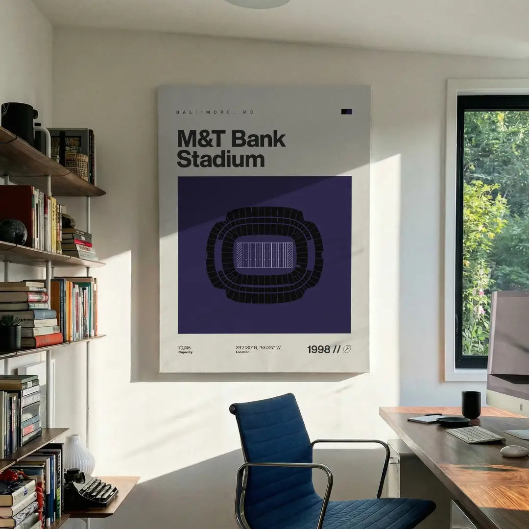 Baltimore Football Stadium Canvas Art