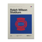 Buffalo Football Retro Stadium Canvas Art