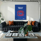 Buffalo Football Stadium Bold Canvas Art