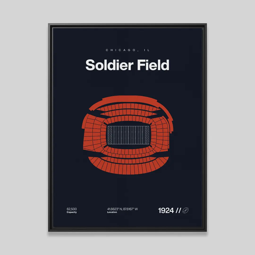 Chicago Football Stadium Bold Canvas Art