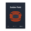 Chicago Football Stadium Bold Canvas Art