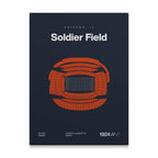 Chicago Football Stadium Bold Canvas Art