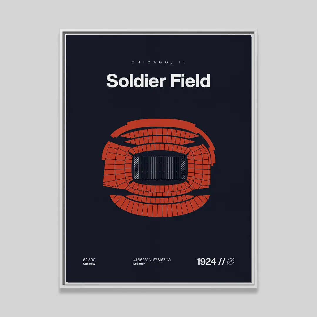 Chicago Football Stadium Bold Canvas Art