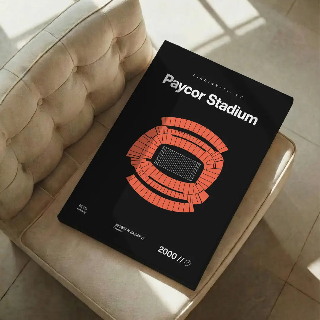 Cincinnati Football Stadium Bold Canvas Art
