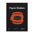 Cincinnati Football Stadium Bold Canvas Art