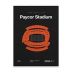Cincinnati Football Stadium Bold Canvas Art
