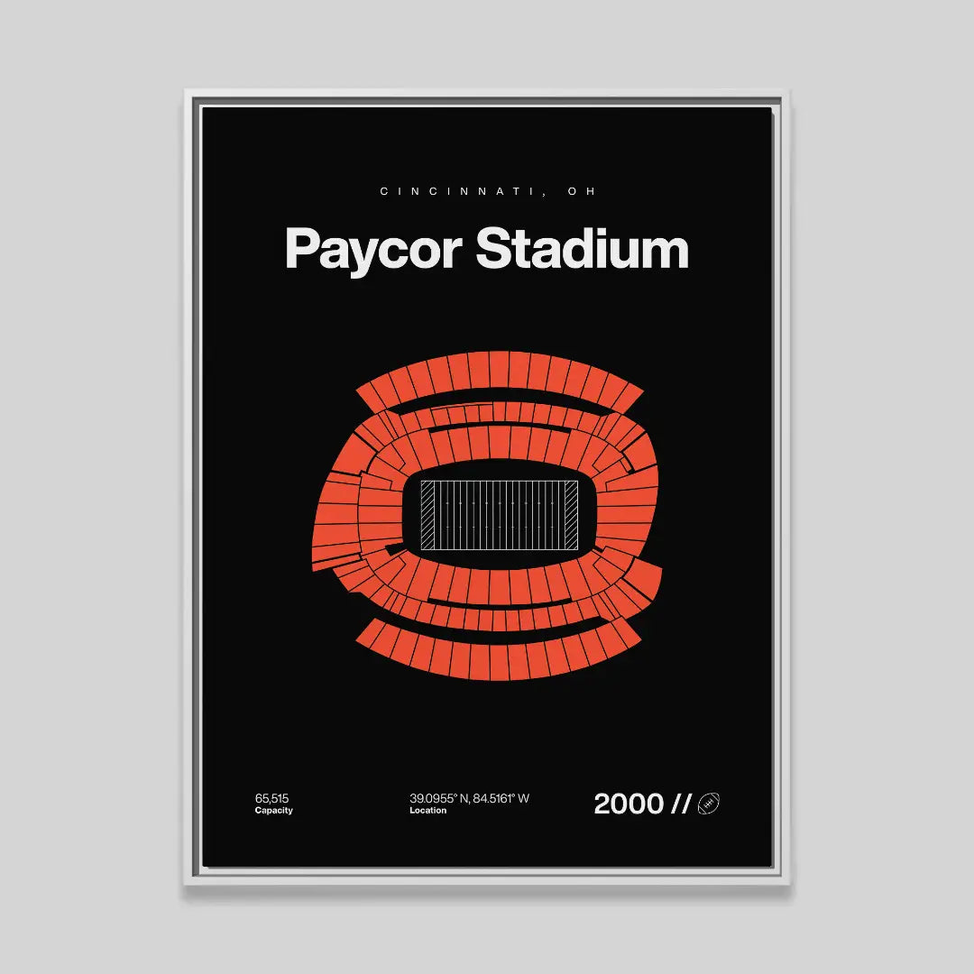 Cincinnati Football Stadium Bold Canvas Art