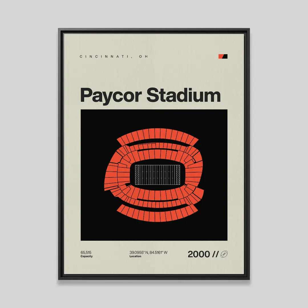 Cincinnati Football Stadium Canvas Art