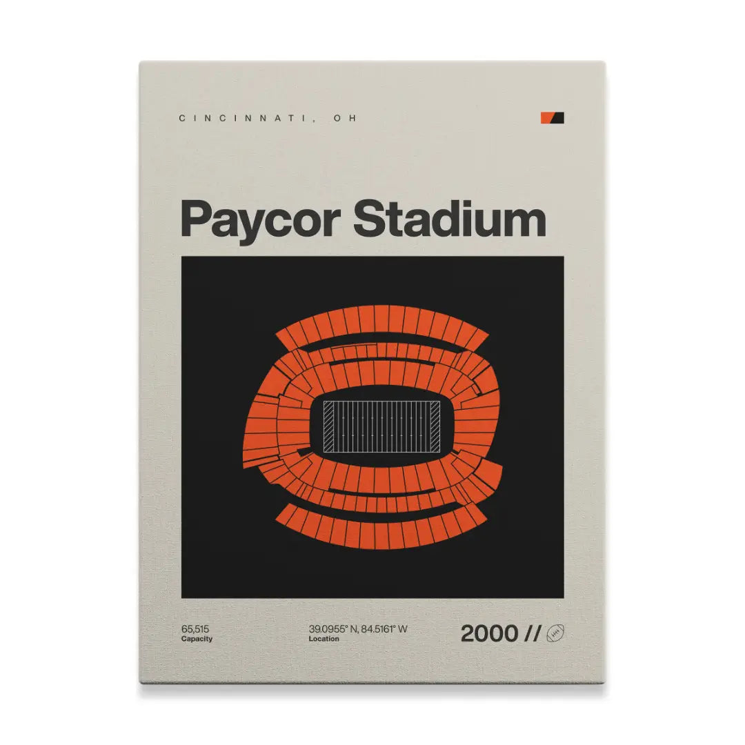 Cincinnati Football Stadium Canvas Art