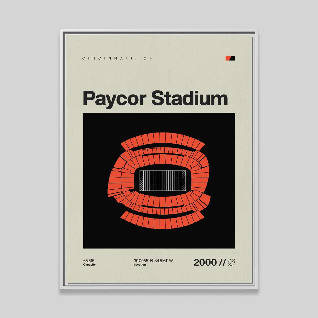 Cincinnati Football Stadium Canvas Art