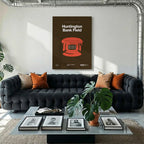 Cleveland Football Stadium Bold Canvas Art