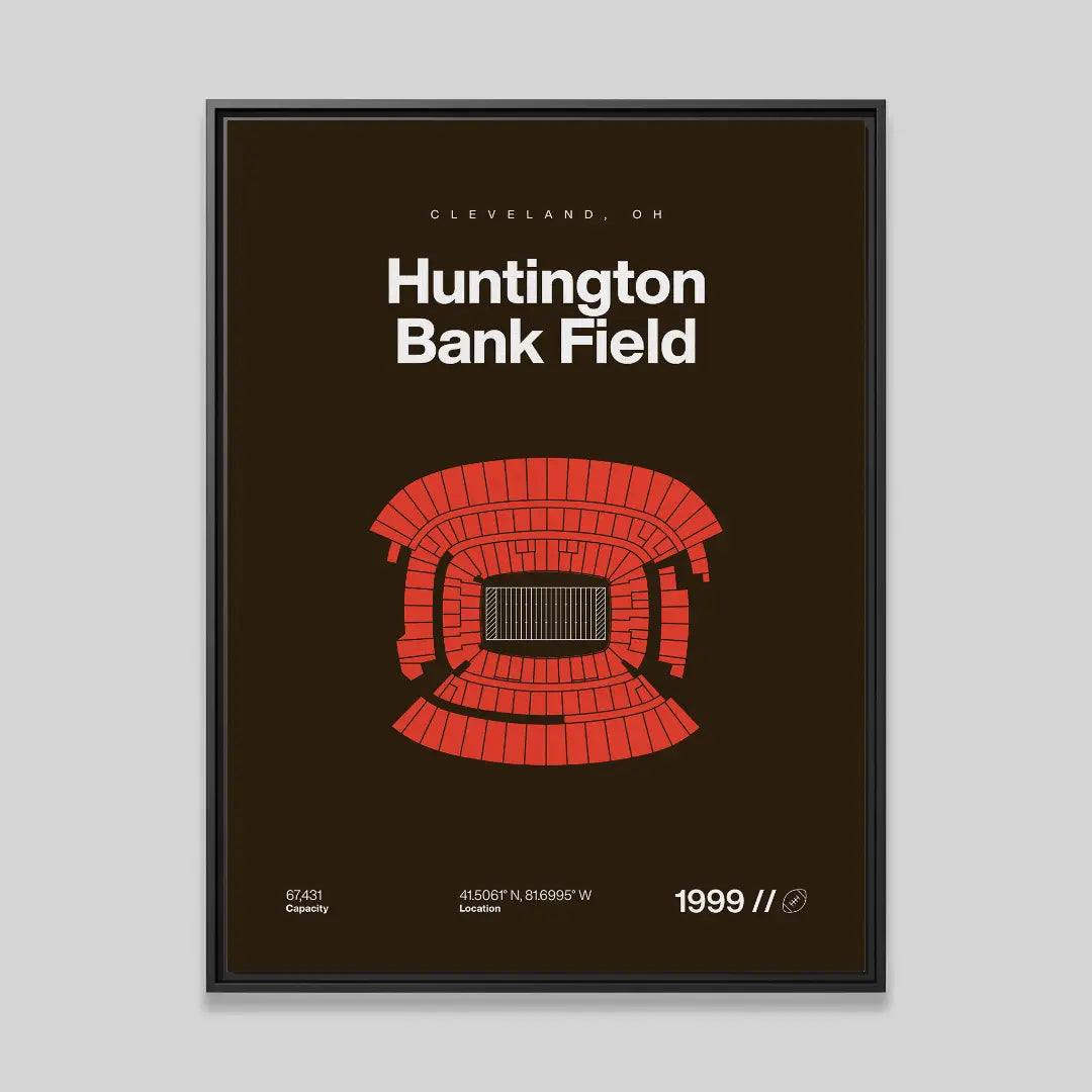 Cleveland Football Stadium Bold Canvas Art