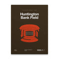 Cleveland Football Stadium Bold Canvas Art