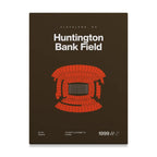 Cleveland Football Stadium Bold Canvas Art