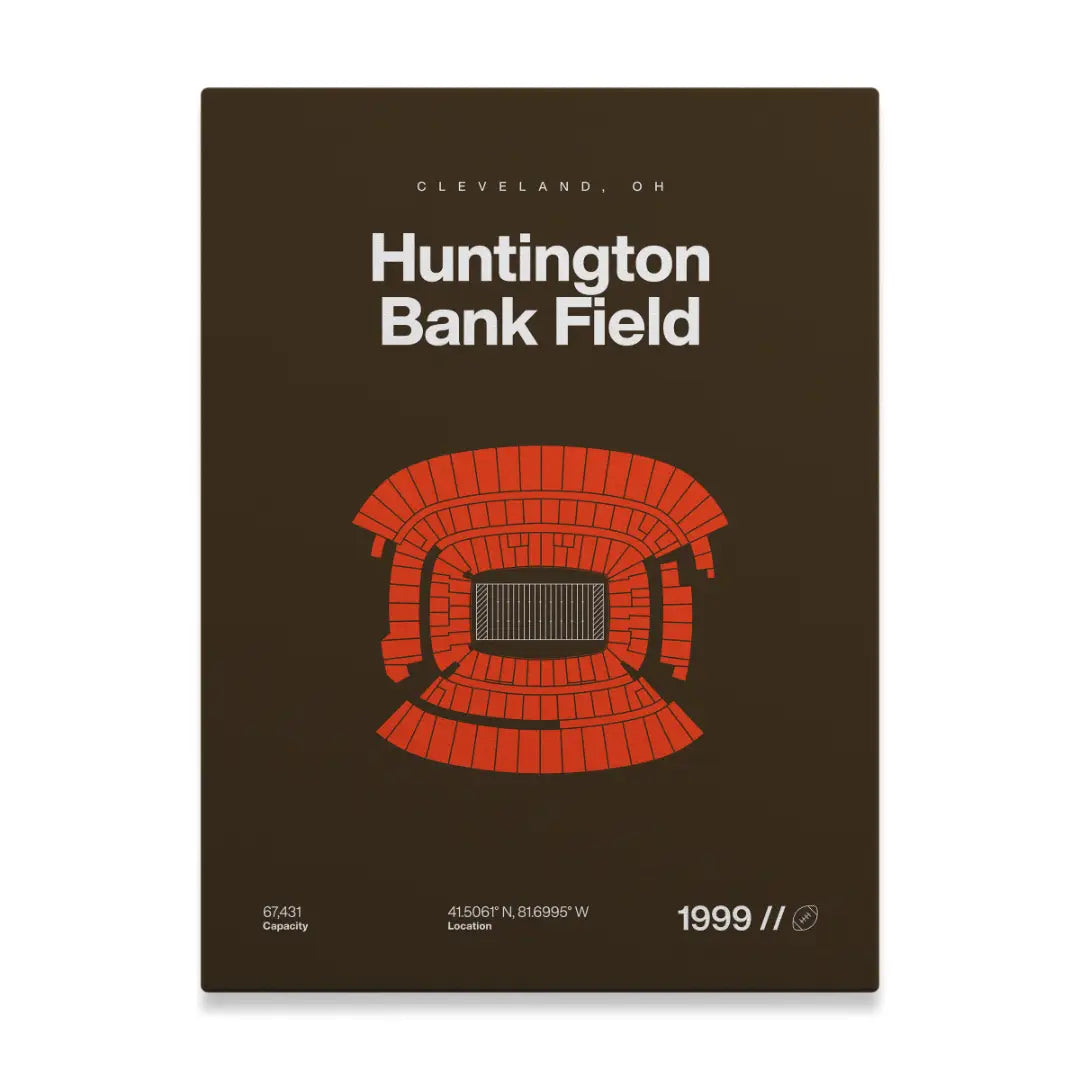 Cleveland Football Stadium Bold Canvas Art