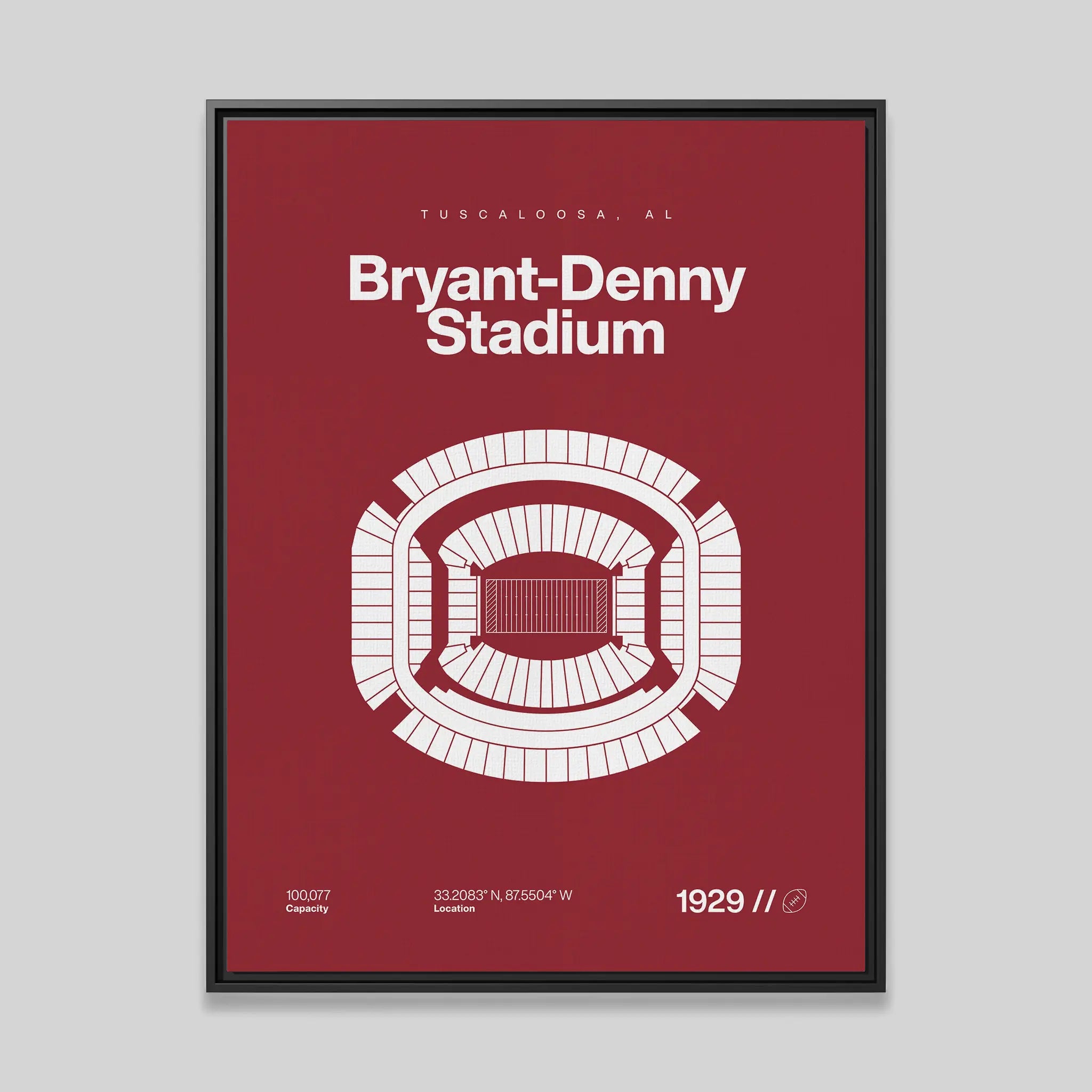 Alabama College Football Stadium Bold Canvas Art