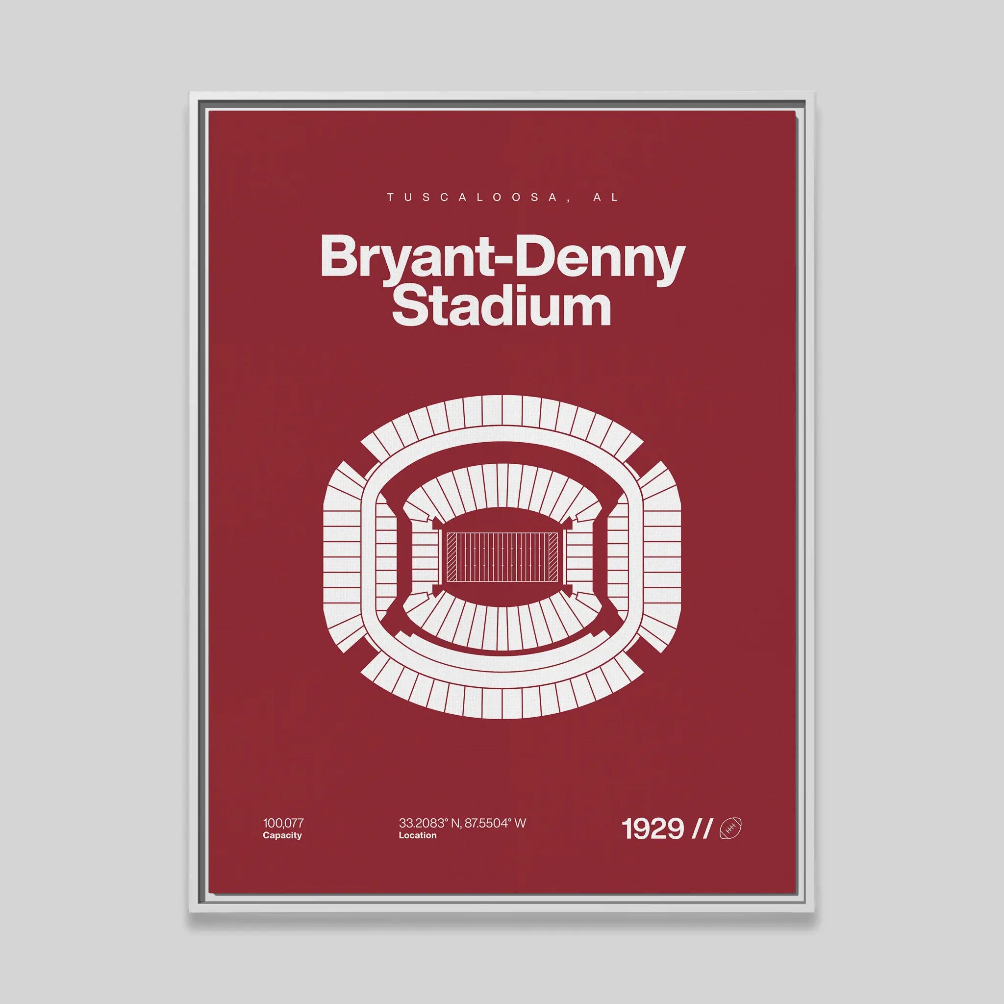 Alabama College Football Stadium Bold Canvas Art