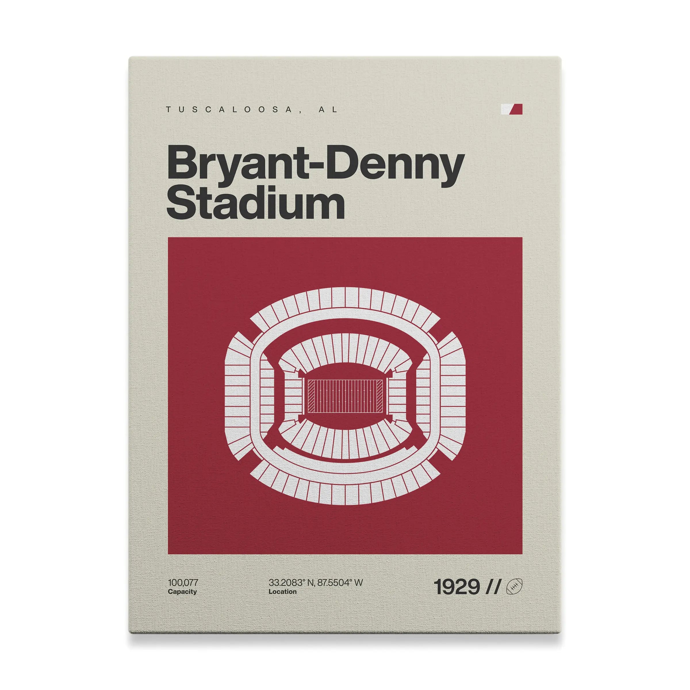 Alabama College Football Stadium Canvas Art