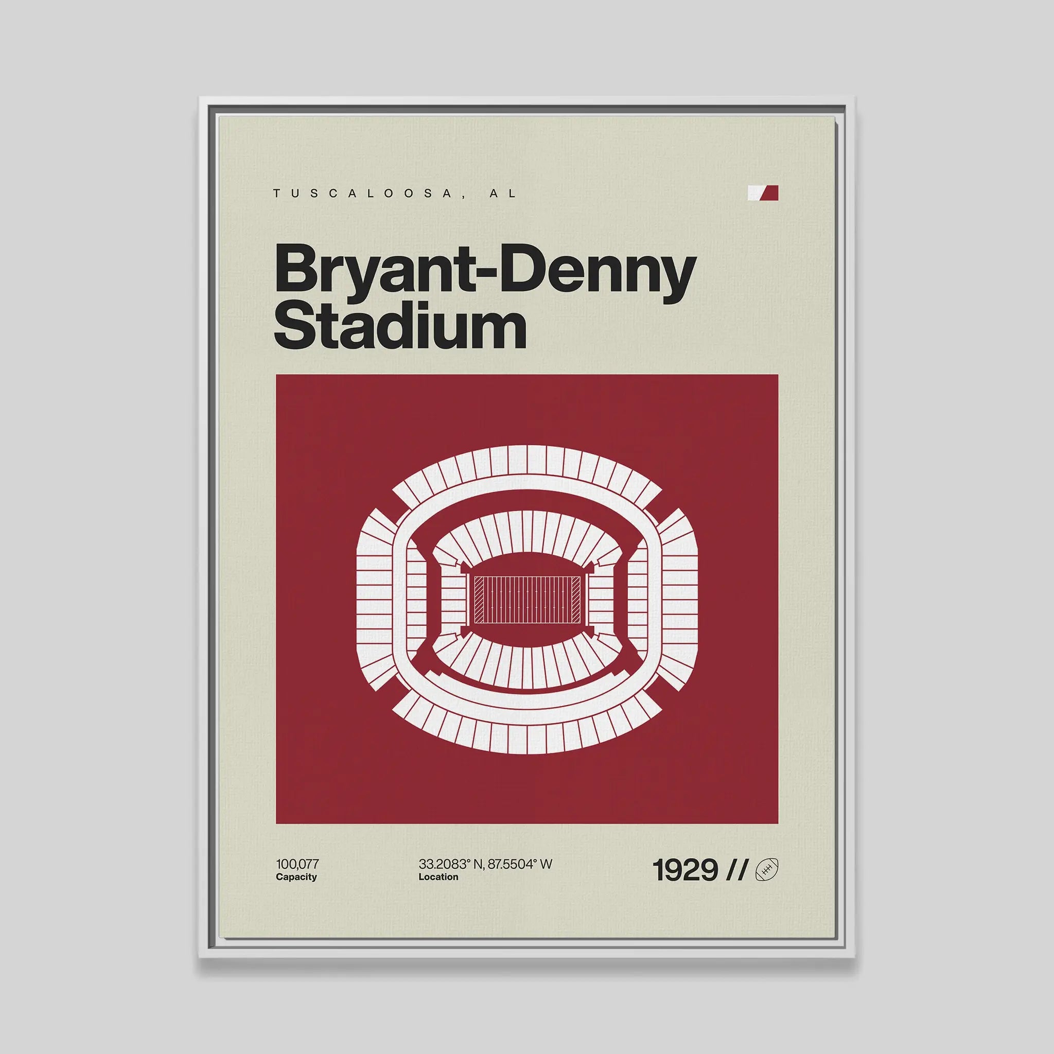 Alabama College Football Stadium Canvas Art