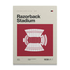 Arkansas College Football Stadium Canvas Art