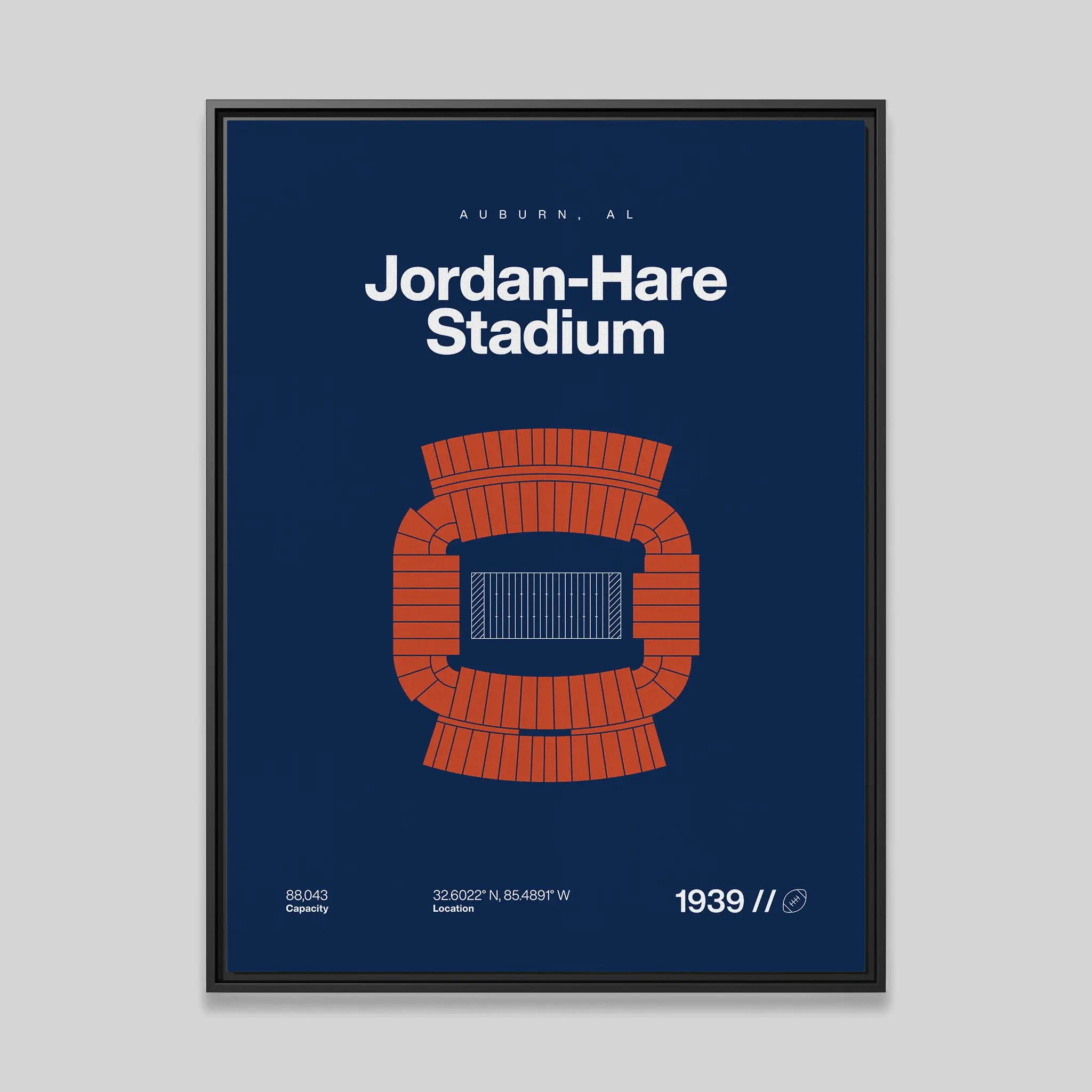 Auburn College Football Stadium Bold Canvas Art