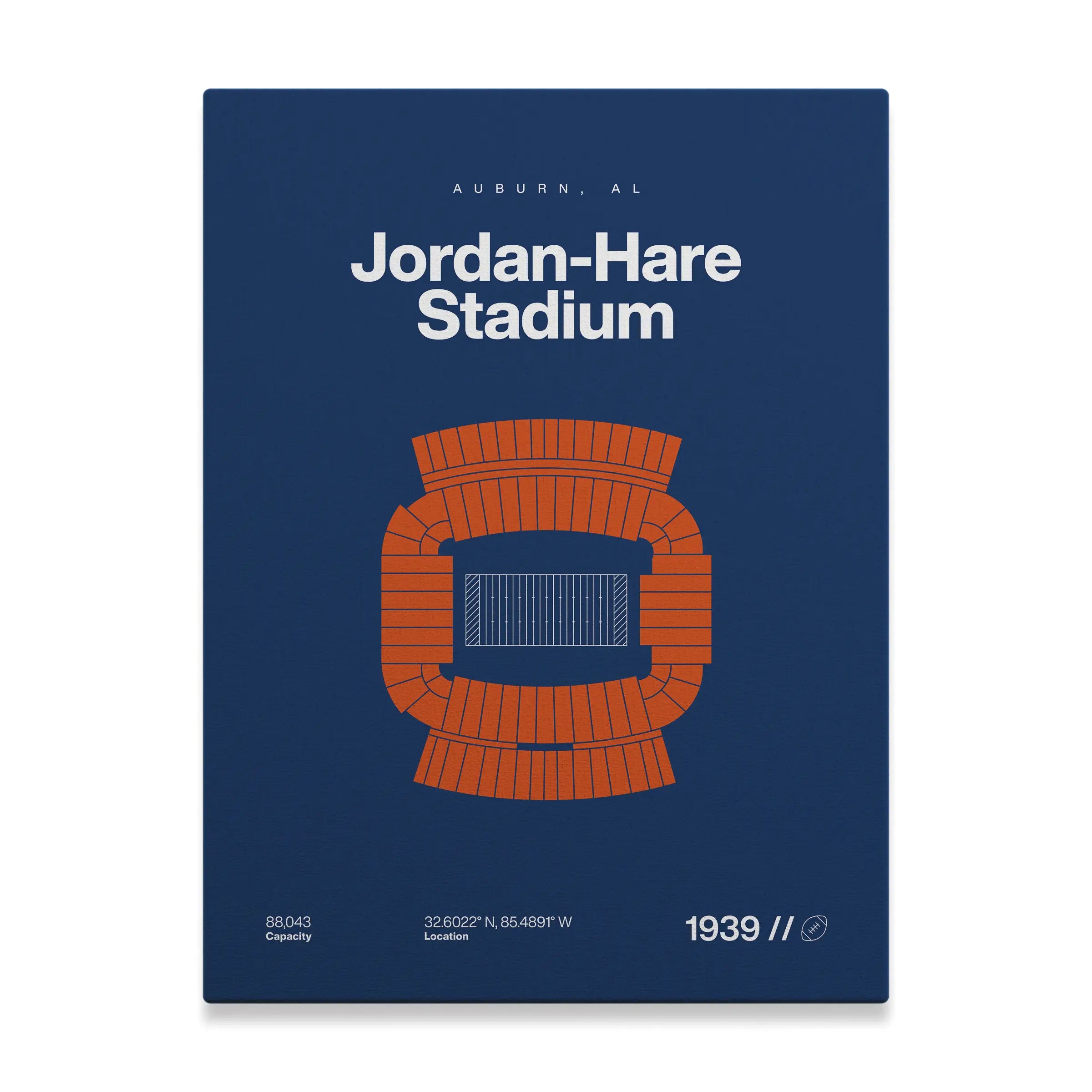 Auburn College Football Stadium Bold Canvas Art