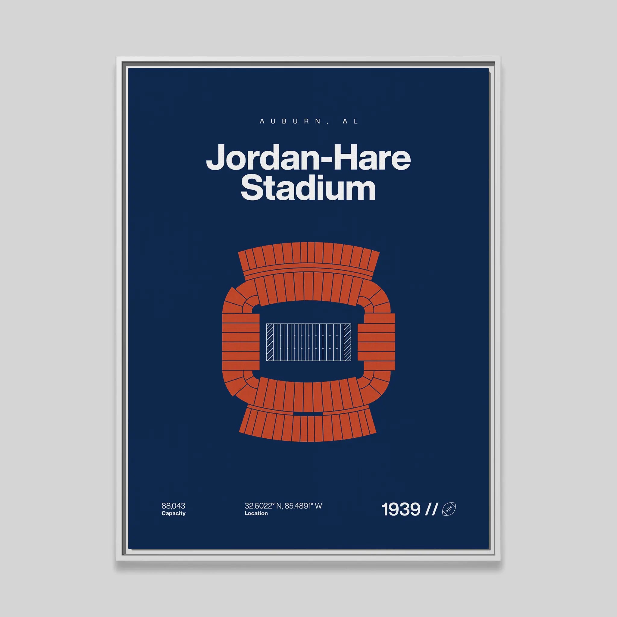 Auburn College Football Stadium Bold Canvas Art