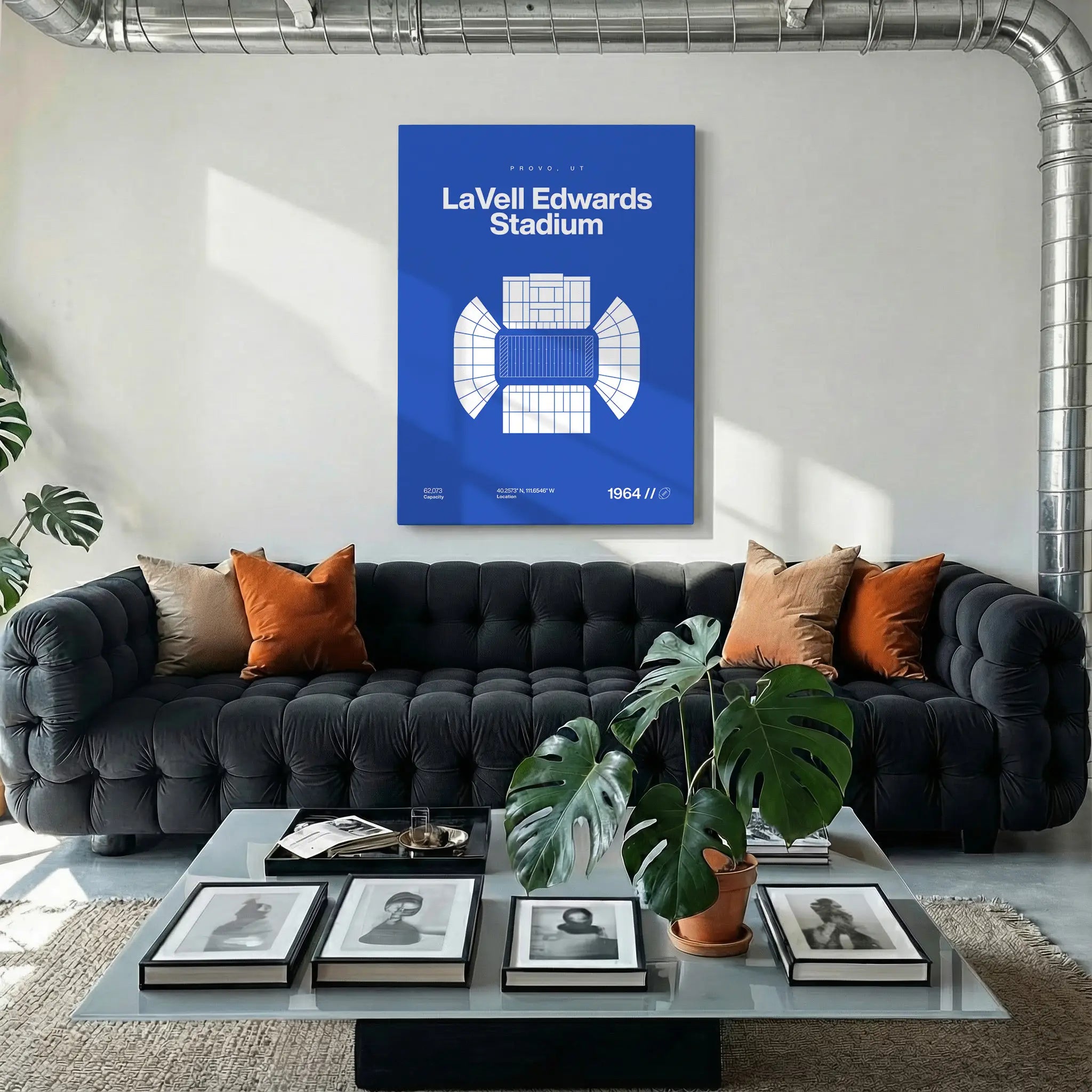 Provo College Football Stadium Bold Canvas Art