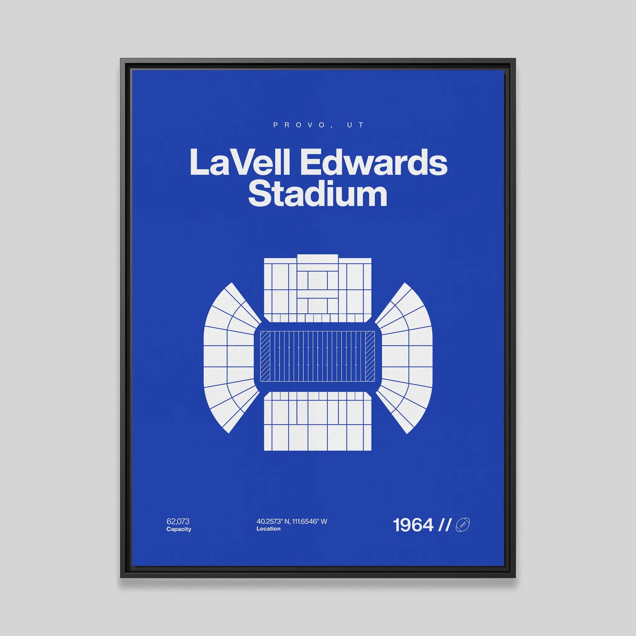 Provo College Football Stadium Bold Canvas Art