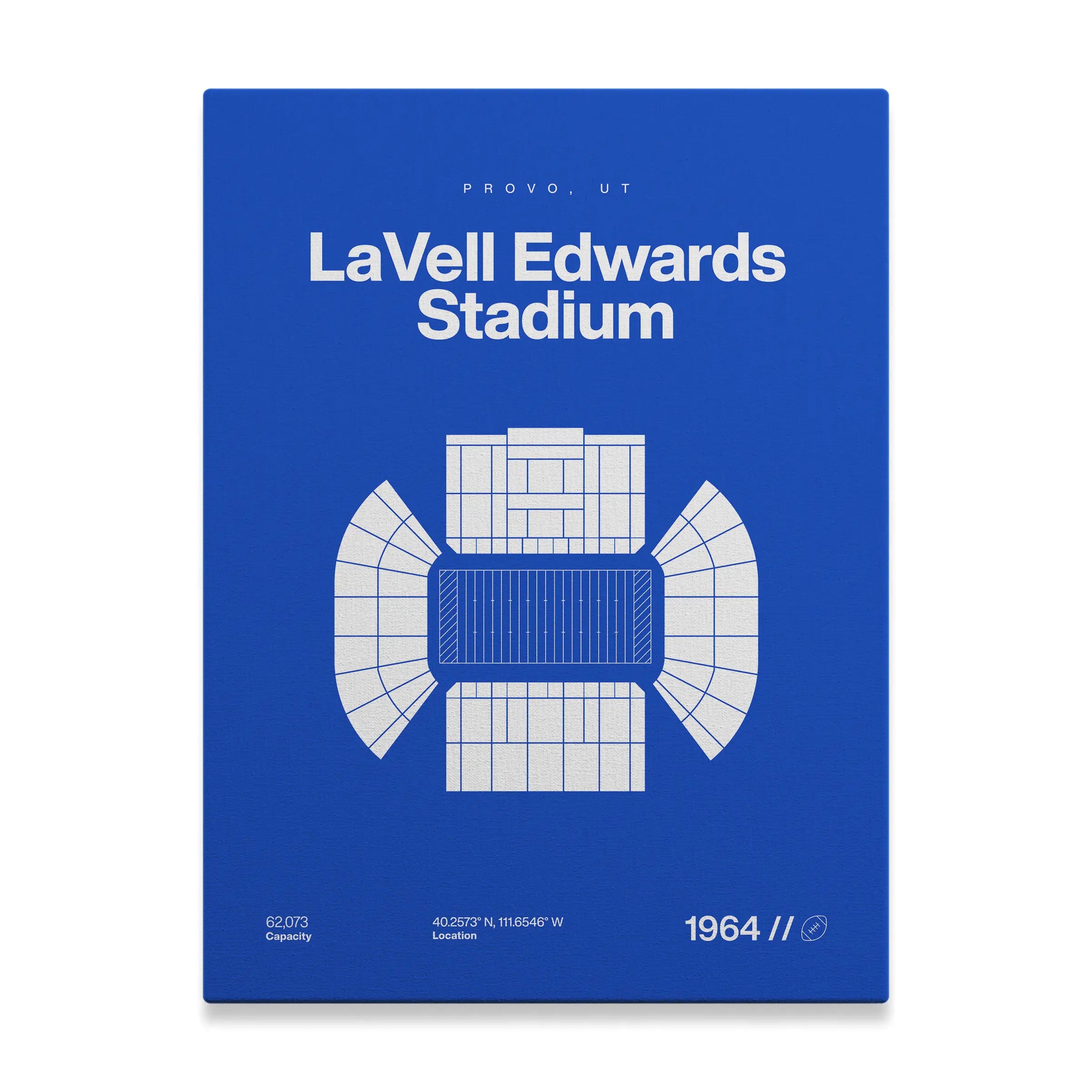Provo College Football Stadium Bold Canvas Art