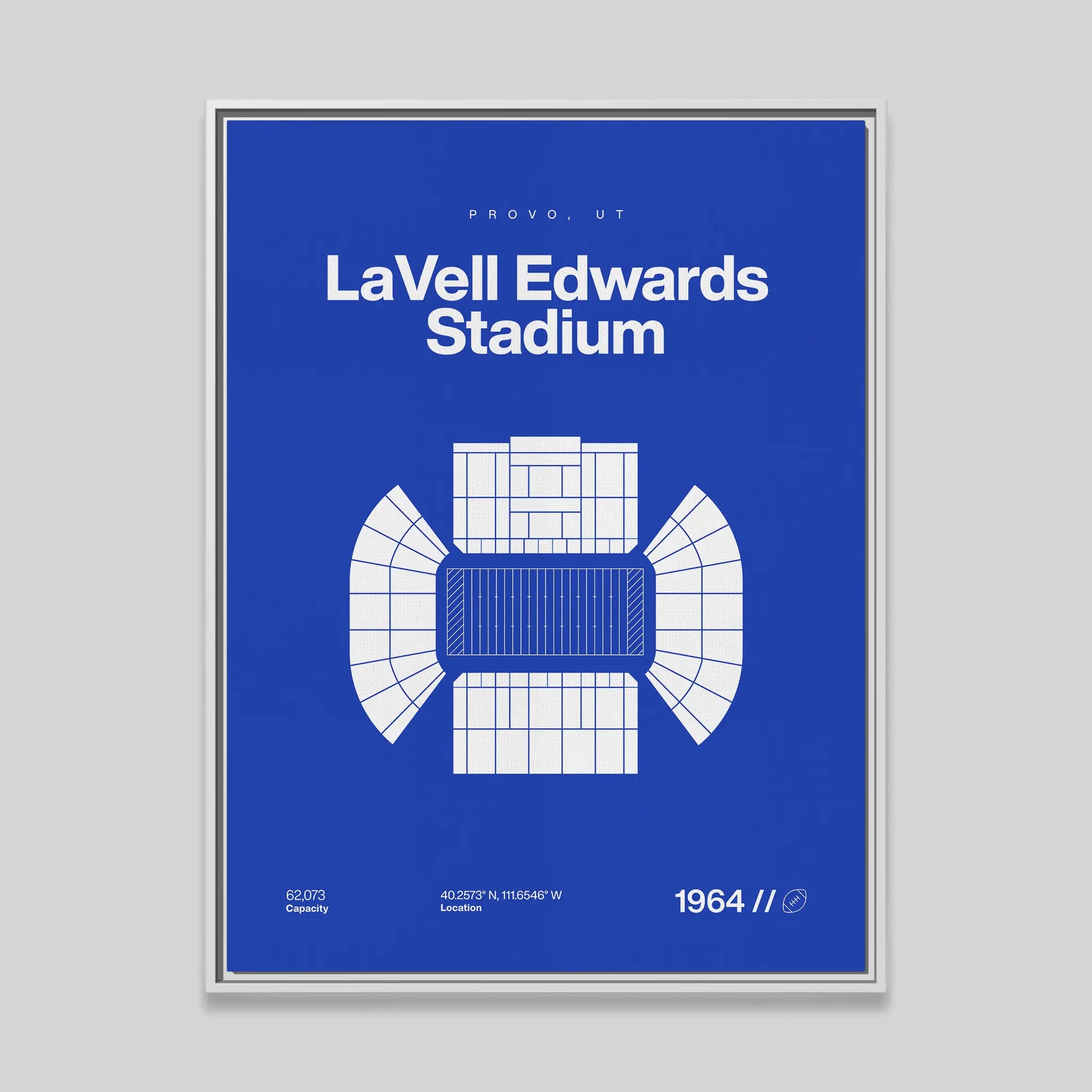 Provo College Football Stadium Bold Canvas Art
