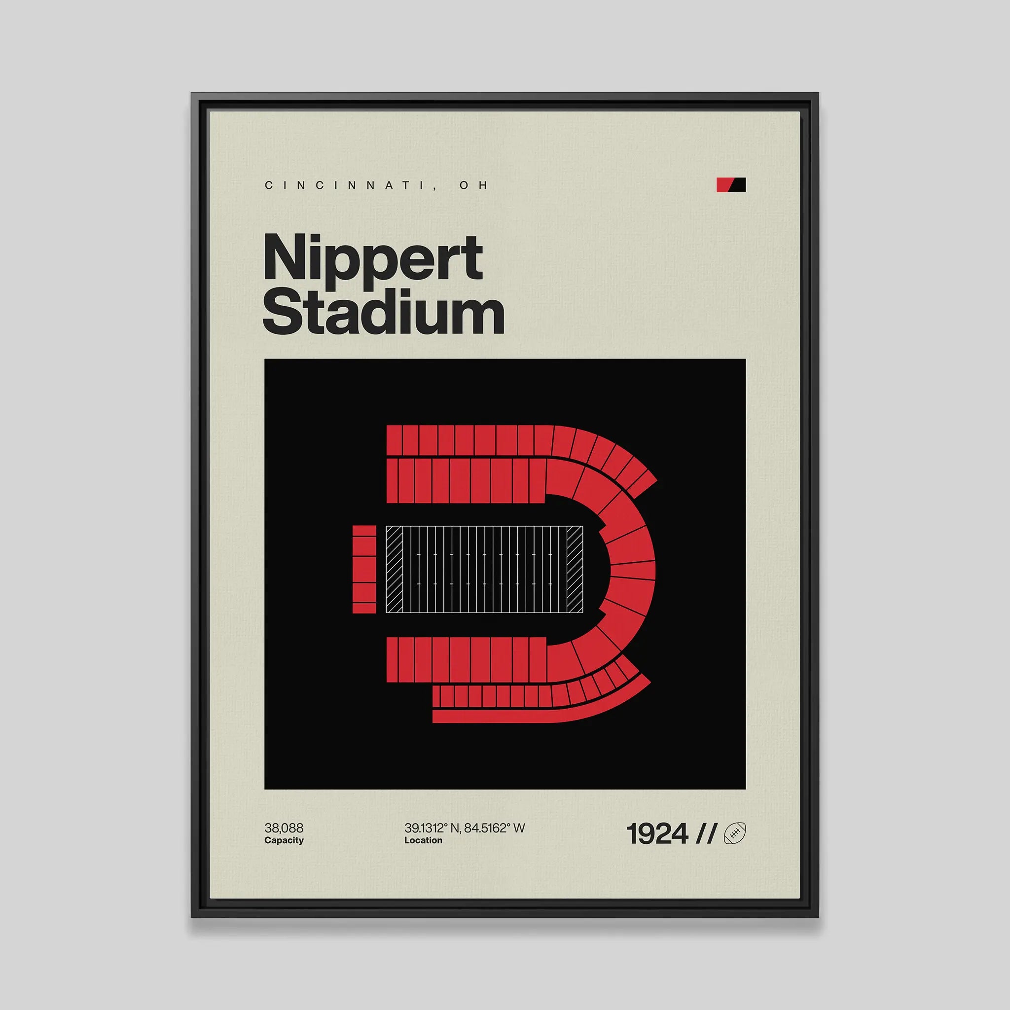 Cincinnati College Football Stadium Canvas Art