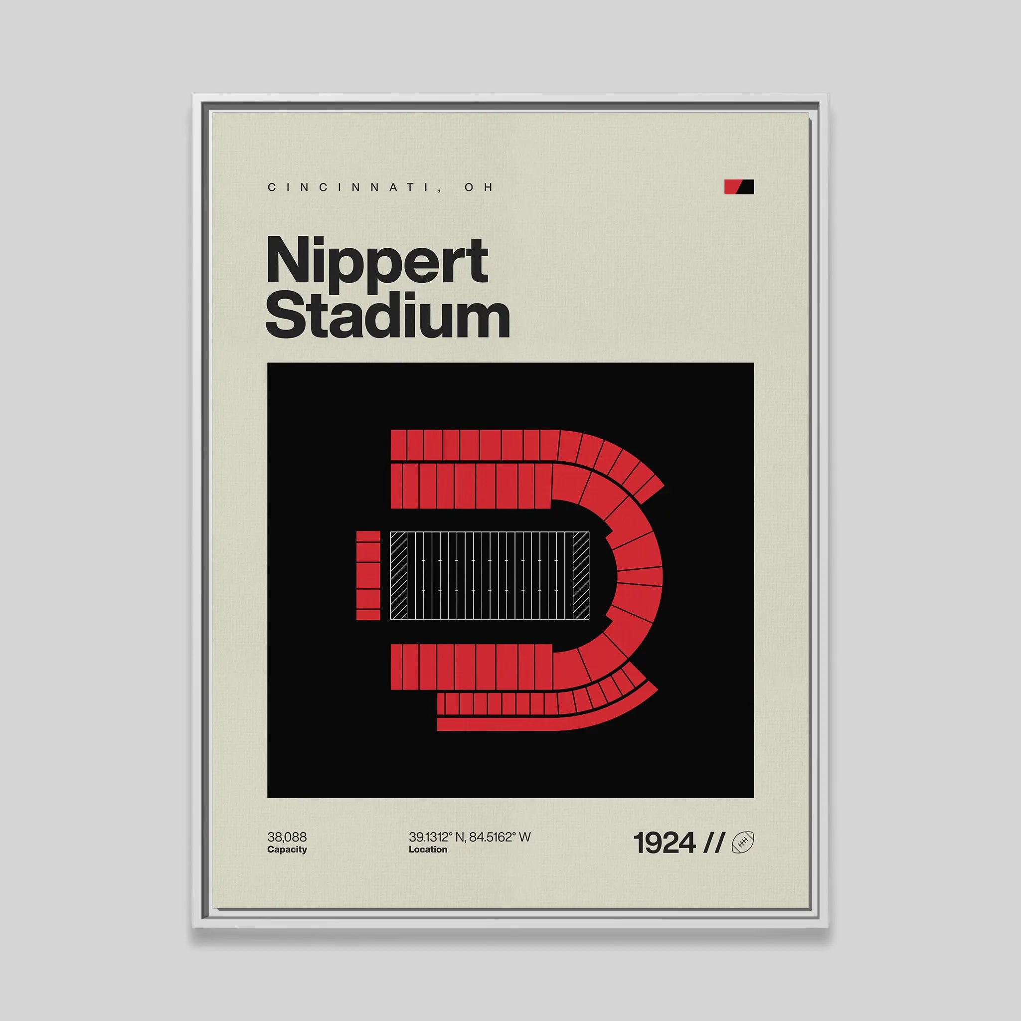 Cincinnati College Football Stadium Canvas Art
