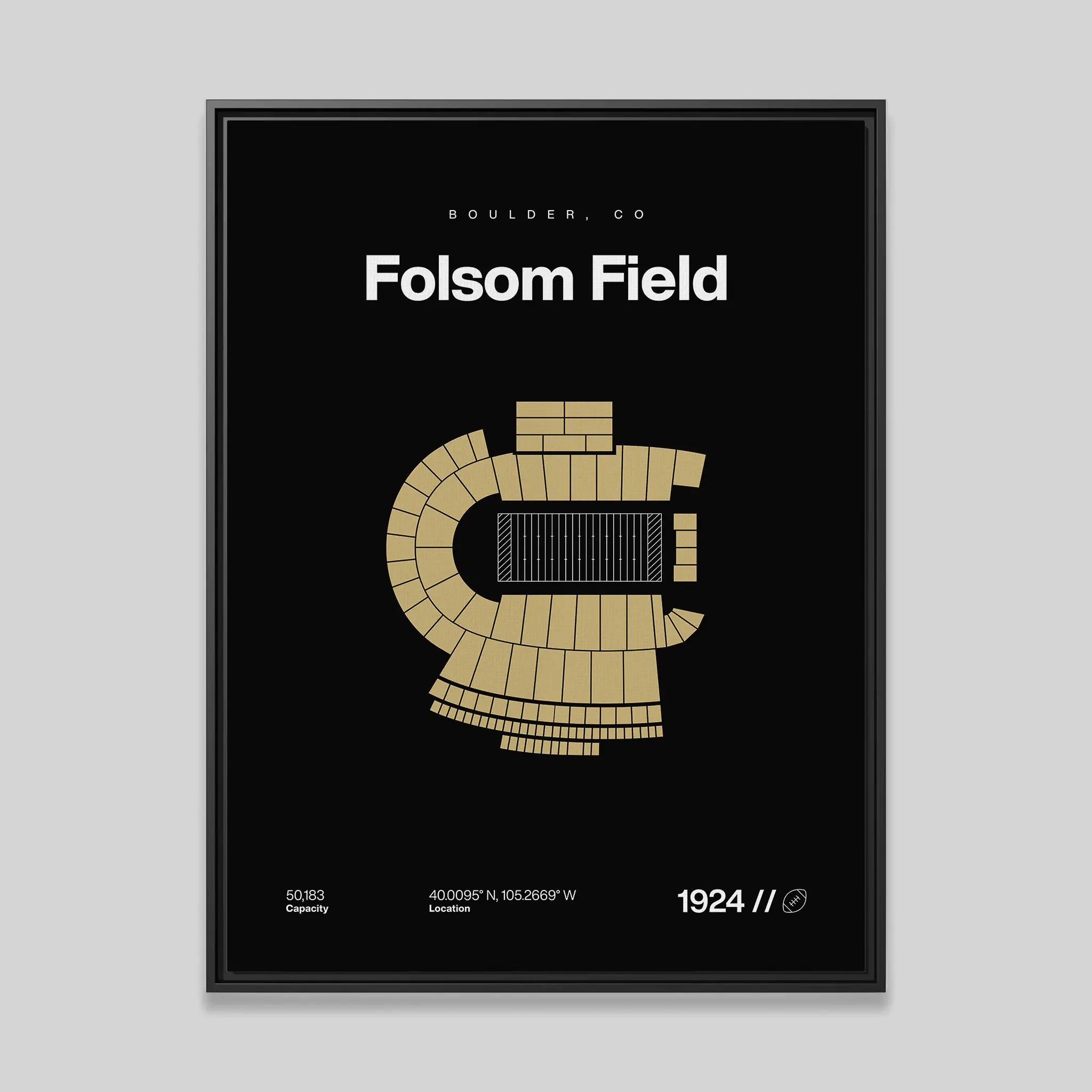 Colorado College Football Stadium Bold Canvas Art