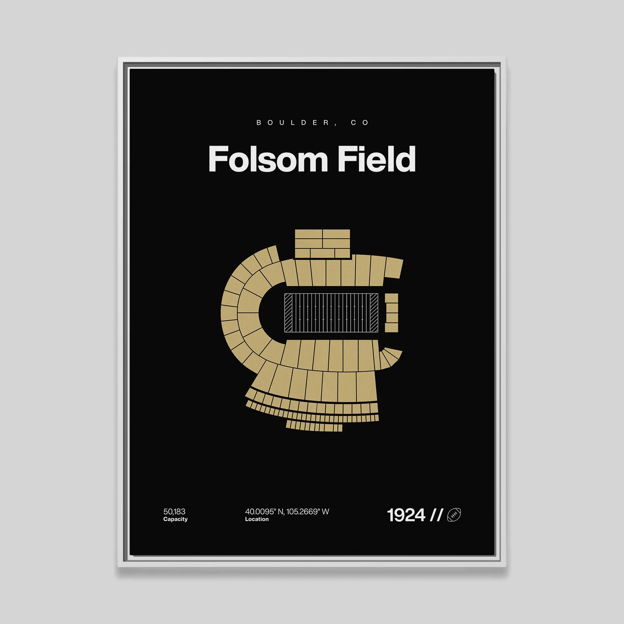 Colorado College Football Stadium Bold Canvas Art
