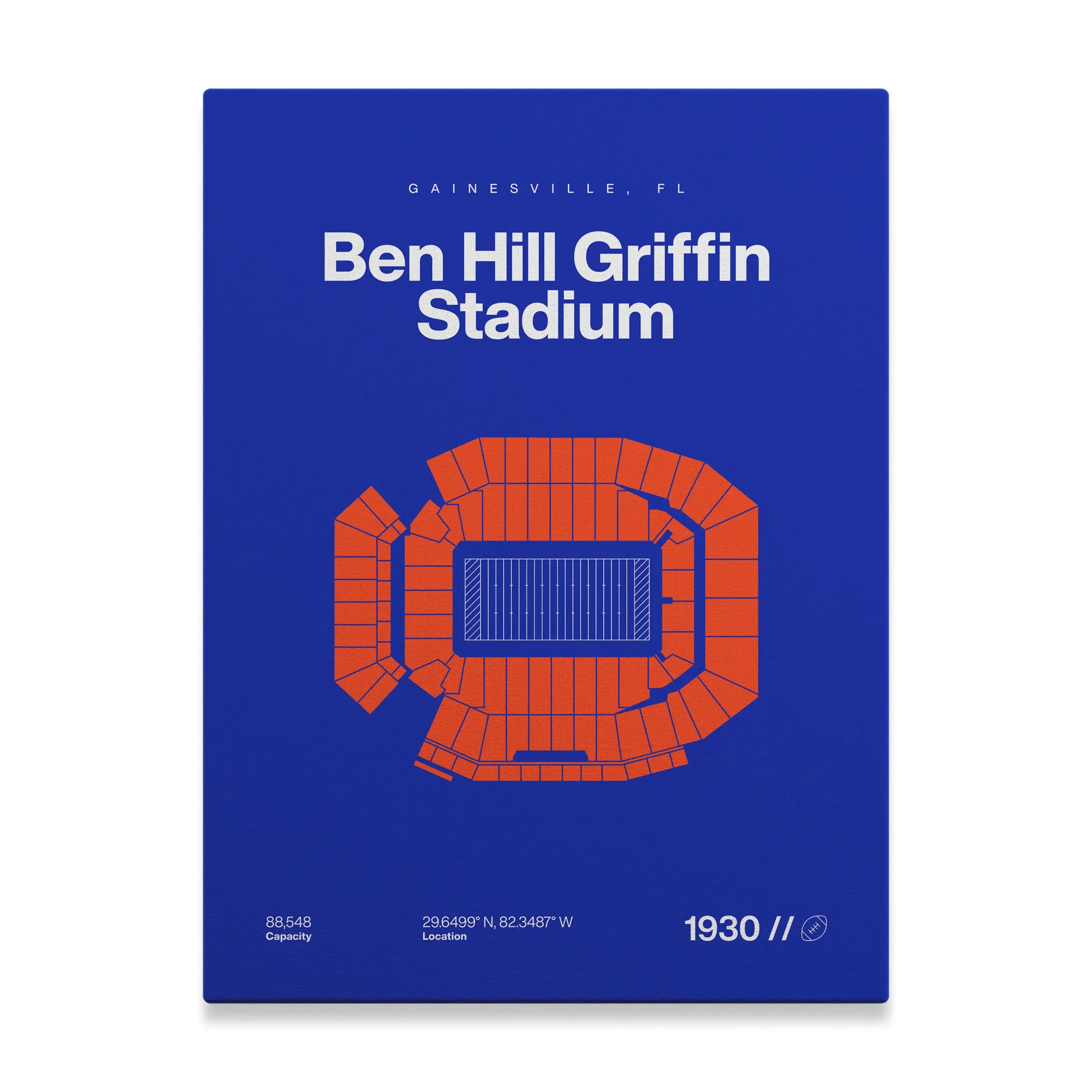Florida College Football Stadium Bold Canvas Art