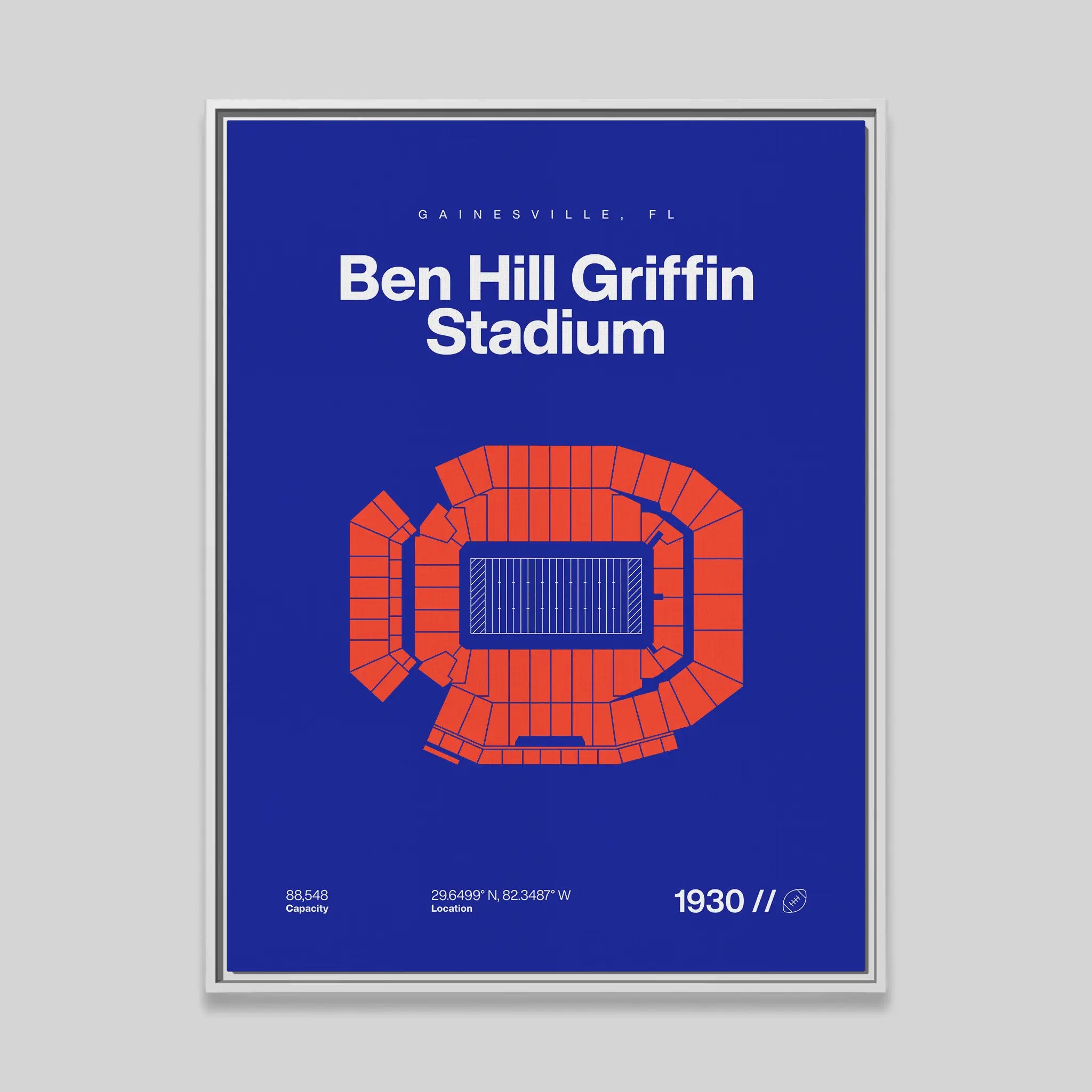 Florida College Football Stadium Bold Canvas Art