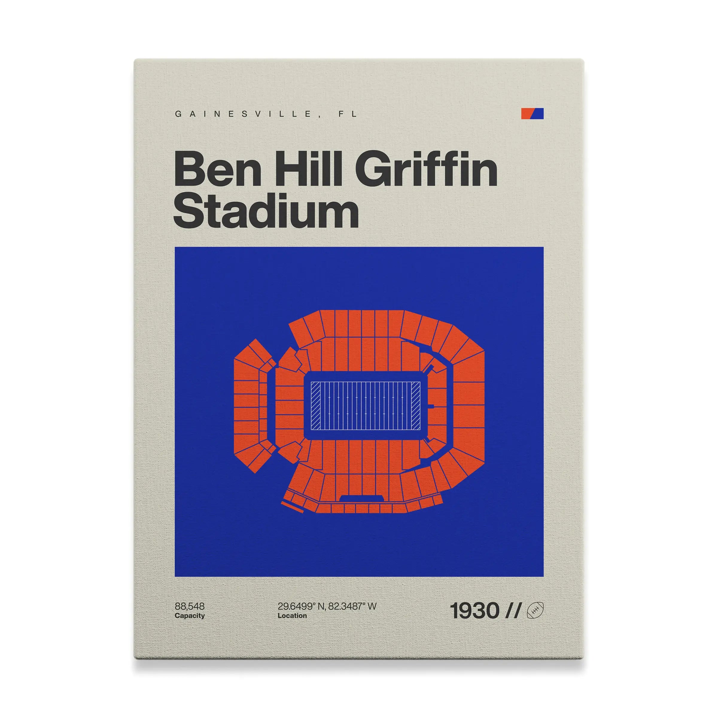 Florida College Football Stadium Canvas Art