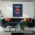 Illinois College Football Stadium Bold Canvas Art