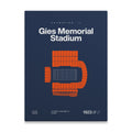 Illinois College Football Stadium Bold Canvas Art