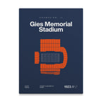 Illinois College Football Stadium Bold Canvas Art