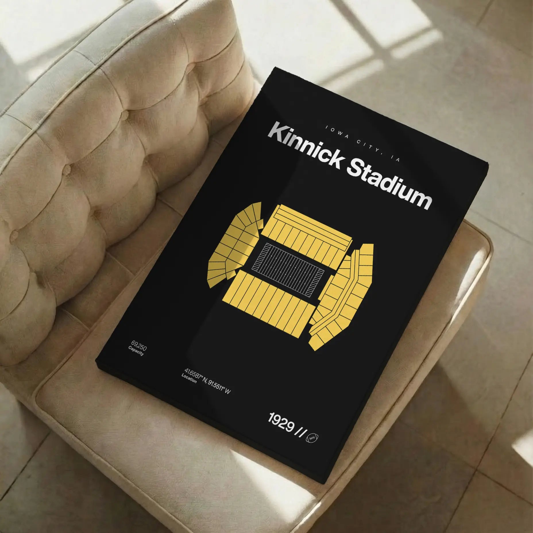 Iowa College Football Stadium Bold Canvas Art