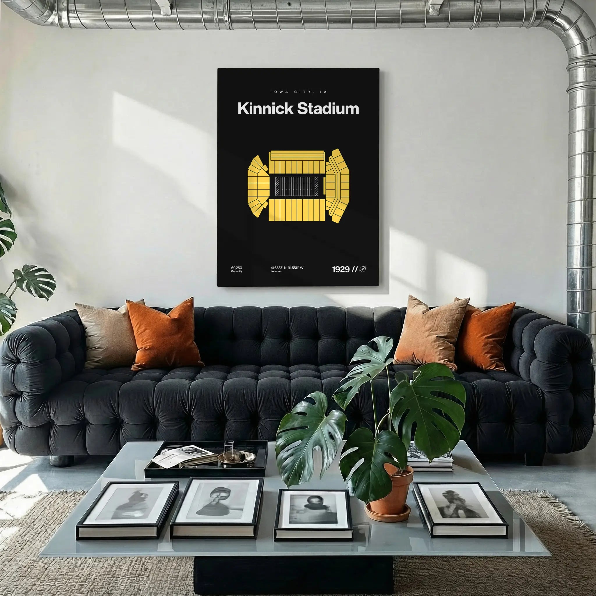 Iowa College Football Stadium Bold Canvas Art