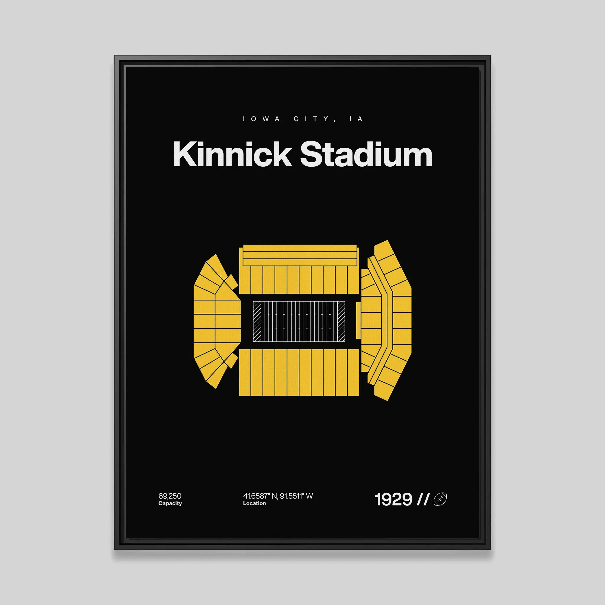 Iowa College Football Stadium Bold Canvas Art