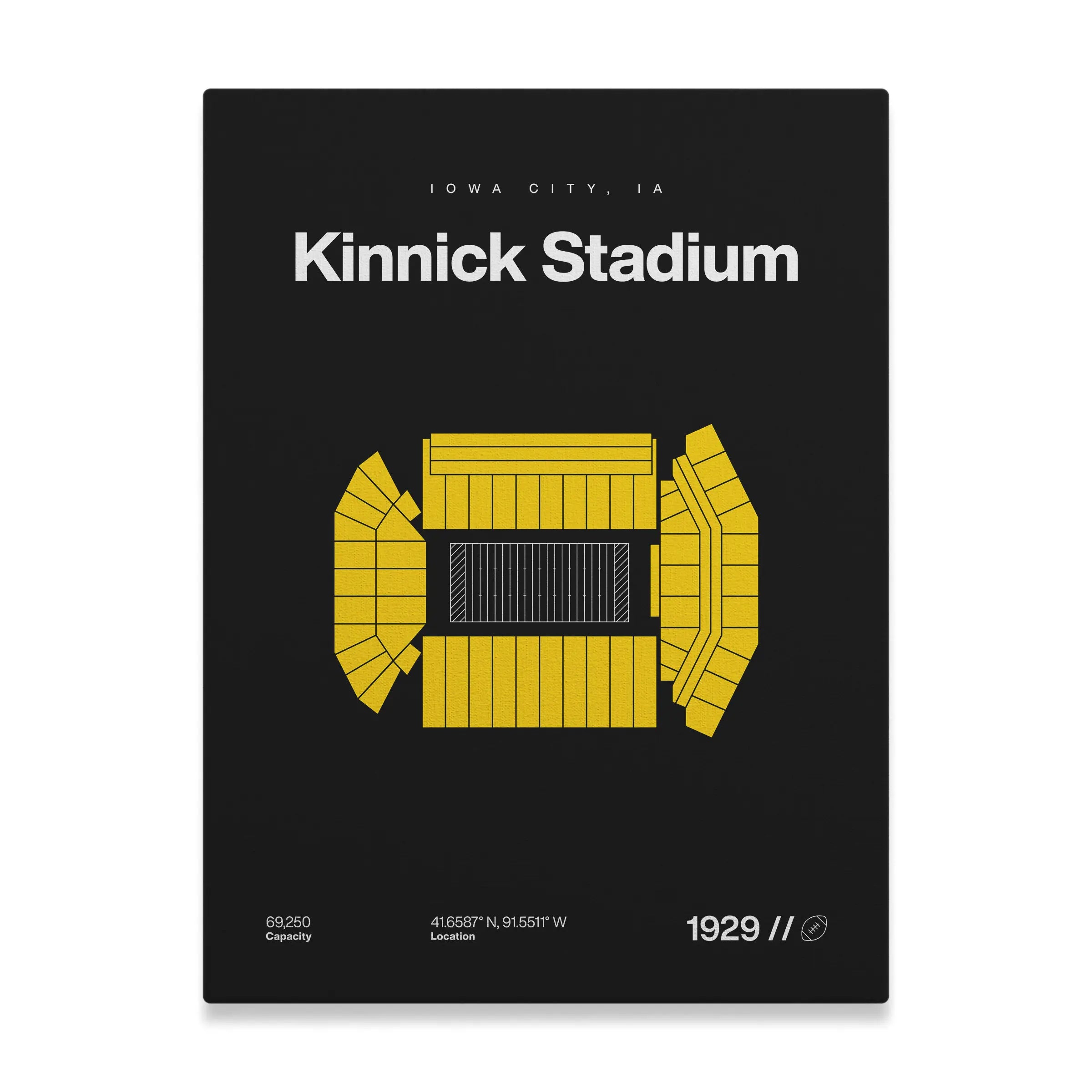 Iowa College Football Stadium Bold Canvas Art