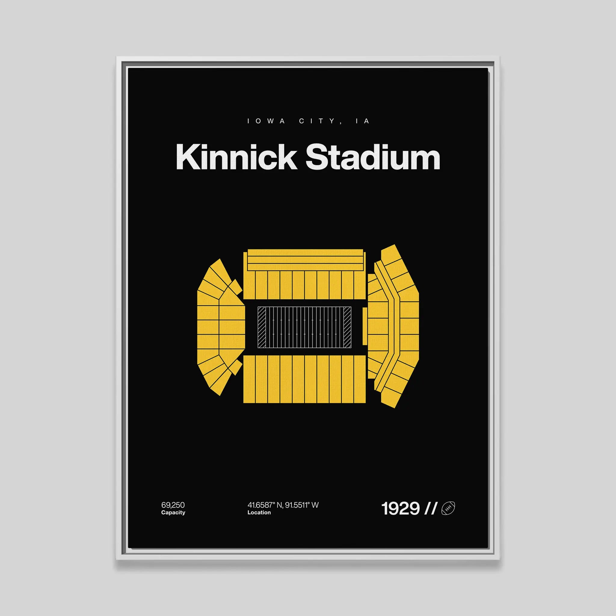 Iowa College Football Stadium Bold Canvas Art